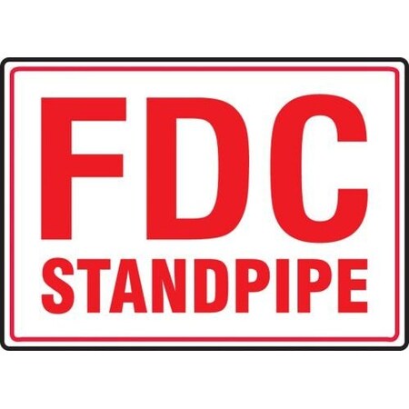 FDC REFLECTIVE SIGN FDC STANDPIPE 10 In  MEXG554XV